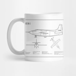 Bell X-1 - Airplane Blueprint - BD Mug